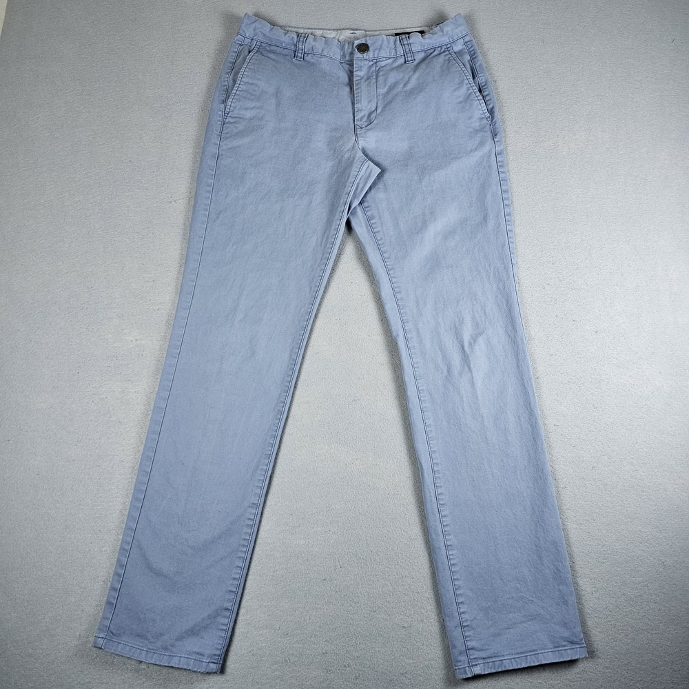 Bonobos Chino Pants Mens 30x32 (30) Blue Tailored Golf Flat Front Casual Preppy